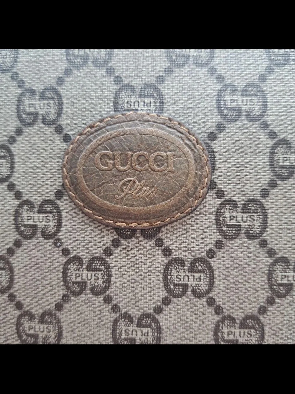 Gucci Beige Brown GG Canvas Wrist Pouch